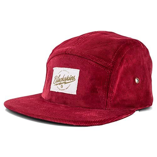 Blackskies Crimson 5-Panel Cap Camp Damen Herren Baseball Mütze Kappe Surfer Skater Snapback Strapback Kord von Blackskies