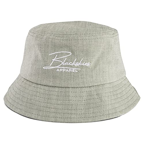 Blackskies EOS Bucket Hat | Herren Damen Unisex Sonnenhut Fischerhut Jeans Denim Grün von Blackskies