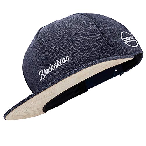 Blackskies EOS Vol. III Snapback Cap | Jeans Dunkelblau Schirm Unisex Premium Baseball Mütze Kappe Denim Basecap Stick von Blackskies