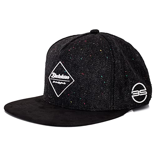 Blackskies Hades Snapback Cap | Herren Damen Schirm Premium Baseball Mütze Kappe Wolle - Schwarz von Blackskies