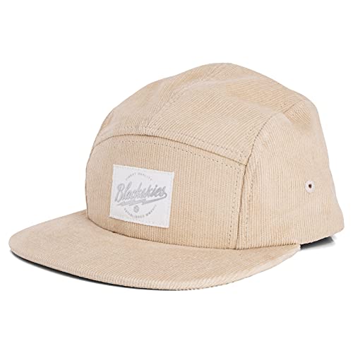 Blackskies® Ivory 5-Panel Cap Camp Damen Herren Baseball Mütze Kappe Surfer Skater Snapback Strapback Beige Kord von Blackskies