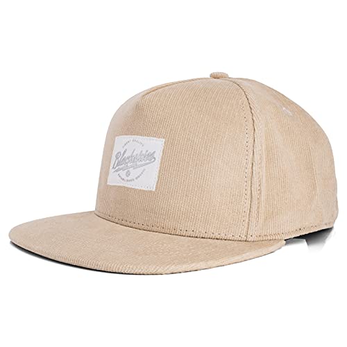 Blackskies Ivory Snapback Cap | Damen Herren Baseball Mütze Kappe Surfer Skater Basecap Beige Kord von Blackskies