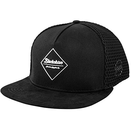 Blackskies® Nemesis Snapback Cap | Herren und Damen Schirm Kappe | Premium Baseball Mütze Basecap Gum Spot Brand Logo Mesh Schwarz von Blackskies