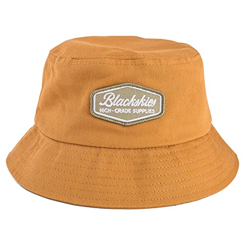 Blackskies® Oasis Bucket Hat | Herren Damen Unisex Sonnenhut Fischerhut in Pastellfarben Mustard Senfgelb von Blackskies
