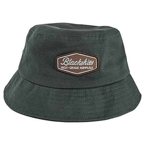 Blackskies® Oasis Bucket Hat | Herren Damen Unisex Sonnenhut Fischerhut in Pastellfarben Waldgrün-Braun von Blackskies
