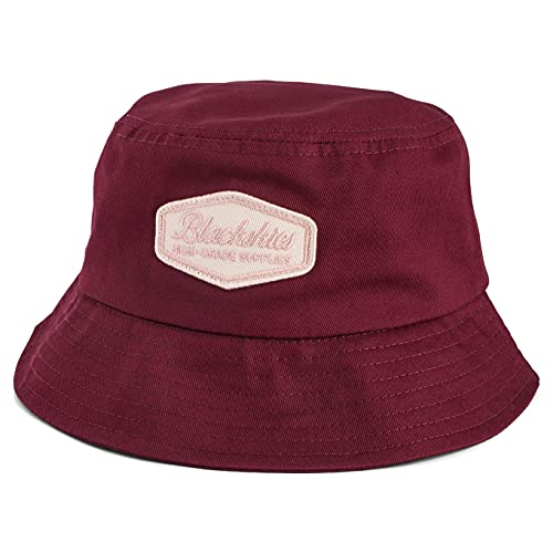 Blackskies® Oasis Bucket Hat | Herren Damen Unisex Sonnenhut Fischerhut in Pastellfarben Weinrot-Beige von Blackskies