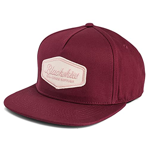 Blackskies Oasis Snapback Cap | Damen Herren Baseball Mütze Kappe Surfer Skater Basecap Weinrot-Beige von Blackskies