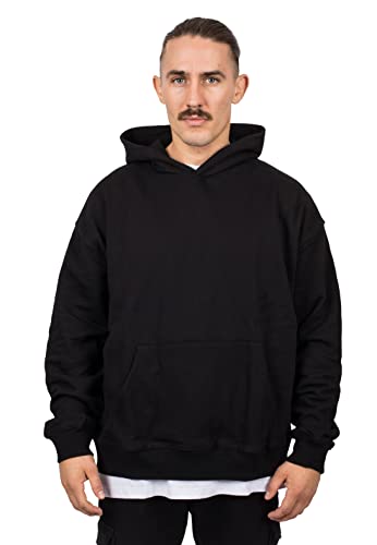 Blackskies Oversize Heavyweight Hoodie Sweater | Streetwear Luxus Pullover Herren Damen Sweater Sweatshirt Pulli - Schwarz - Medium von Blackskies