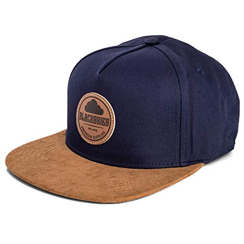 Blackskies® Pathfinder Snapback Cap | Schirm Unisex Premium Baseball Mütze Kappe Basecap Verstellbar One Size - Blau Beige von Blackskies