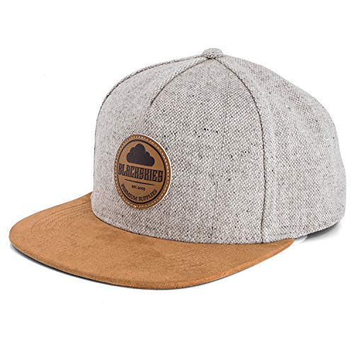 Blackskies® Pathfinder Snapback Cap | Schirm Unisex Premium Baseball Mütze Kappe Basecap Verstellbar One Size - Grau Melliert Beige von Blackskies