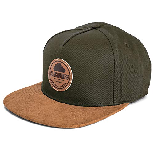 Blackskies Pathfinder Snapback Cap | Schirm Unisex Premium Baseball Mütze Kappe Basecap Verstellbar One Size - Grün Beige von Blackskies