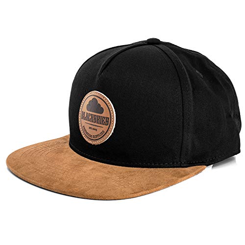 Blackskies® Pathfinder Snapback Cap | Schirm Unisex Premium Baseball Mütze Kappe Basecap Verstellbar One Size - Schwarz Beige von Blackskies