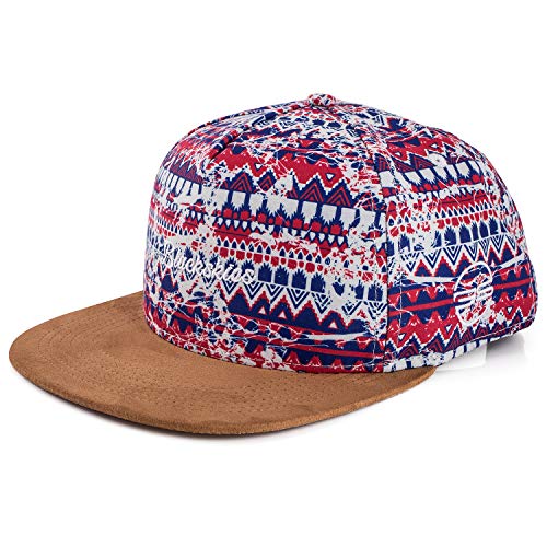 Blackskies® Quetzalcoatl Snapback Cap | Damen Herren Baseball Mütze Kappe Basecap Bunt Suede Azteken Native von Blackskies