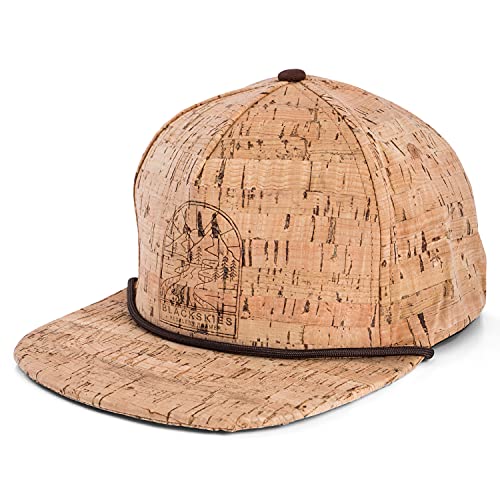 Blackskies Restless Roamer Snapback Cap | Unisex Baseball Mütze Kappe Wanderer Herren Damen Kork Holz - Braun von Blackskies