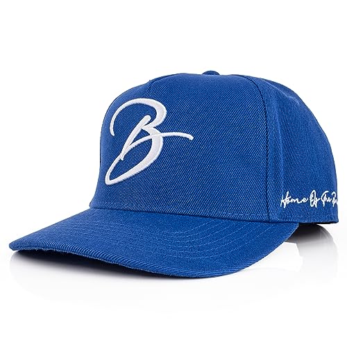 Blackskies Script Baseball Cap | Unisex Luxury Premium Snapback Hat Mütze Kappe Flanell Blau von Blackskies