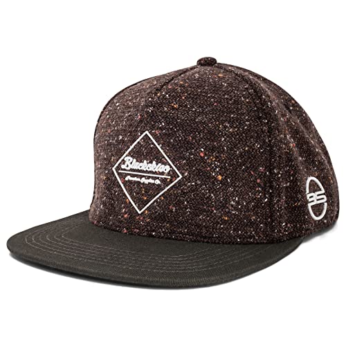 Blackskies Seth Snapback Cap Schwarz Schirm Unisex Premium Baseball Mütze Kappe Wolle von Blackskies