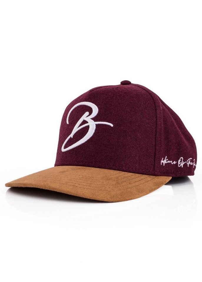 Blackskies Snapback Cap B Script Flanell Snapback Cap Weinrot von Blackskies
