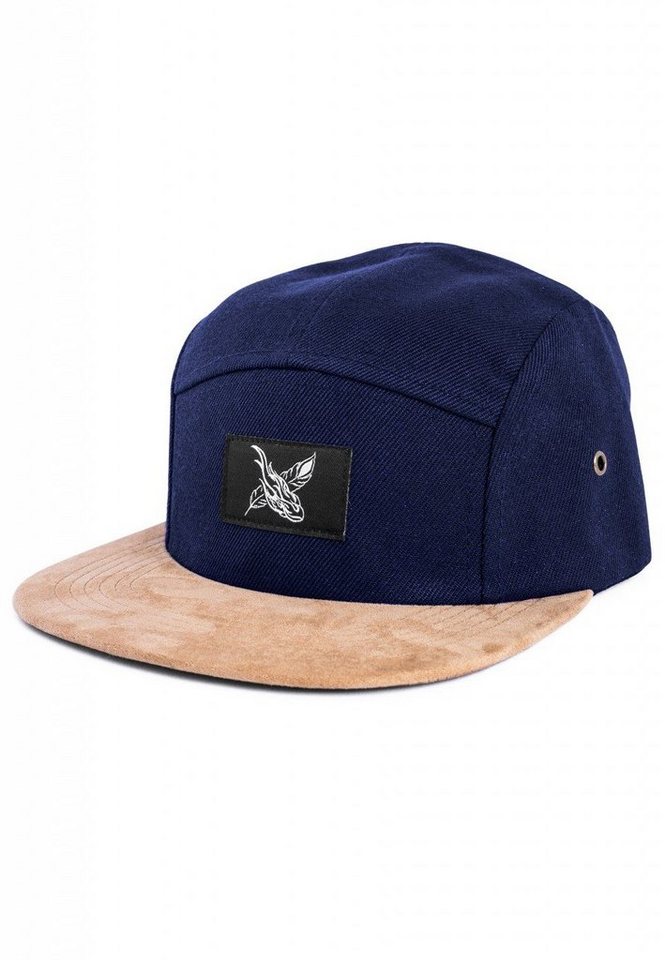 Blackskies Snapback Cap Port Royale 5-Panel Cap - Blau-Suede von Blackskies