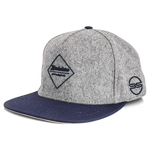 Blackskies Snapback Cap Schwarz Braun Grau Wolle Schirm Unisex Premium Baseball Mütze Kappe, Horus, Einheitsgröße von Blackskies