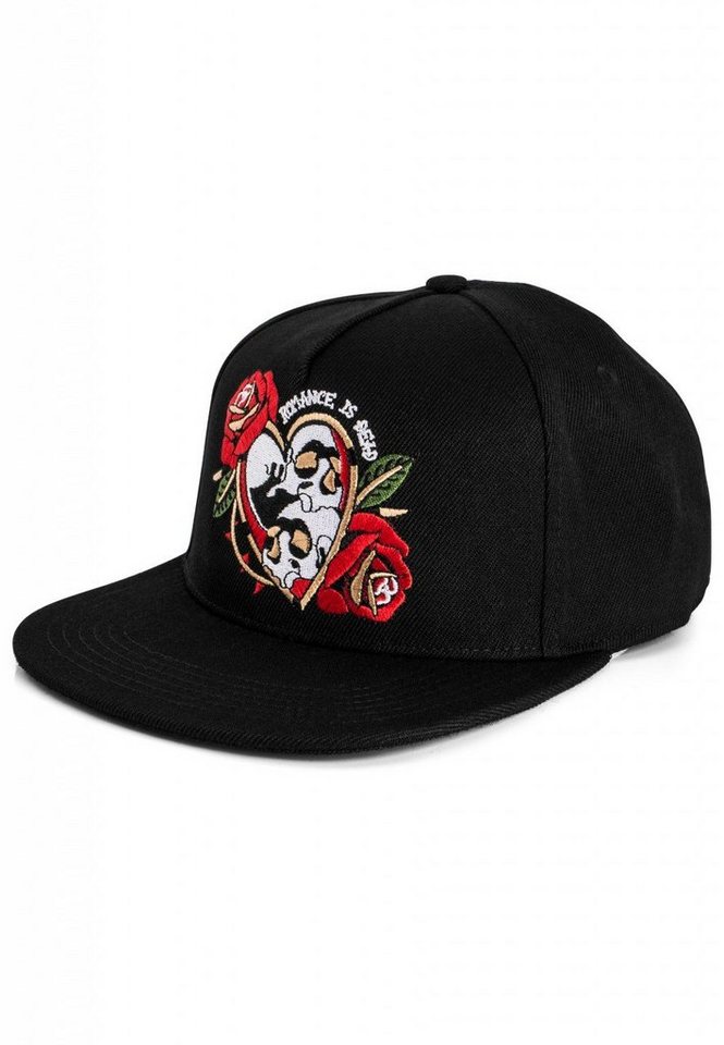 Blackskies Snapback Cap Traditional Tattoo Snapback Cap Romance is Dead von Blackskies