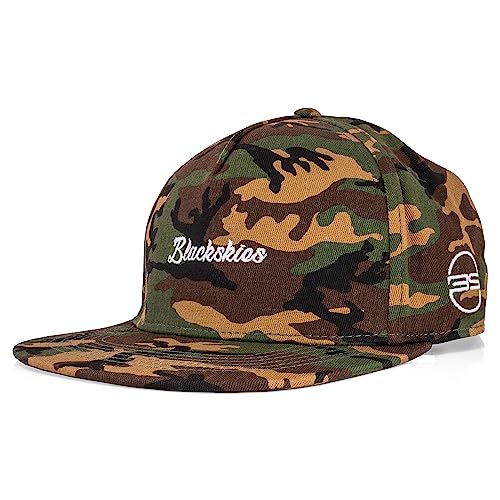 Blackskies Snapback Cap Wildleder Camo Denim Schirm Flanell Unisex Premium Baseball Mütze Kappe Wolle, Tango, Einheitsgröße von Blackskies