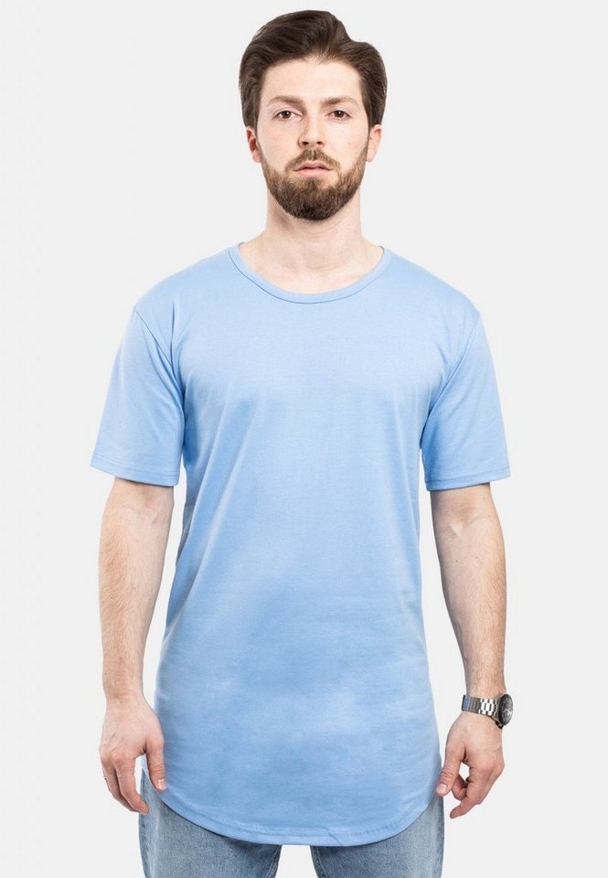 Blackskies T-Shirt Round Longline T-Shirt Himmelsblau Medium von Blackskies