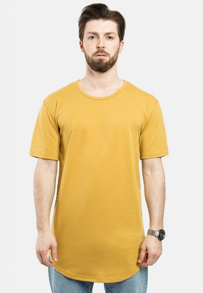 Blackskies T-Shirt Round Longline T-Shirt Mustard Medium von Blackskies