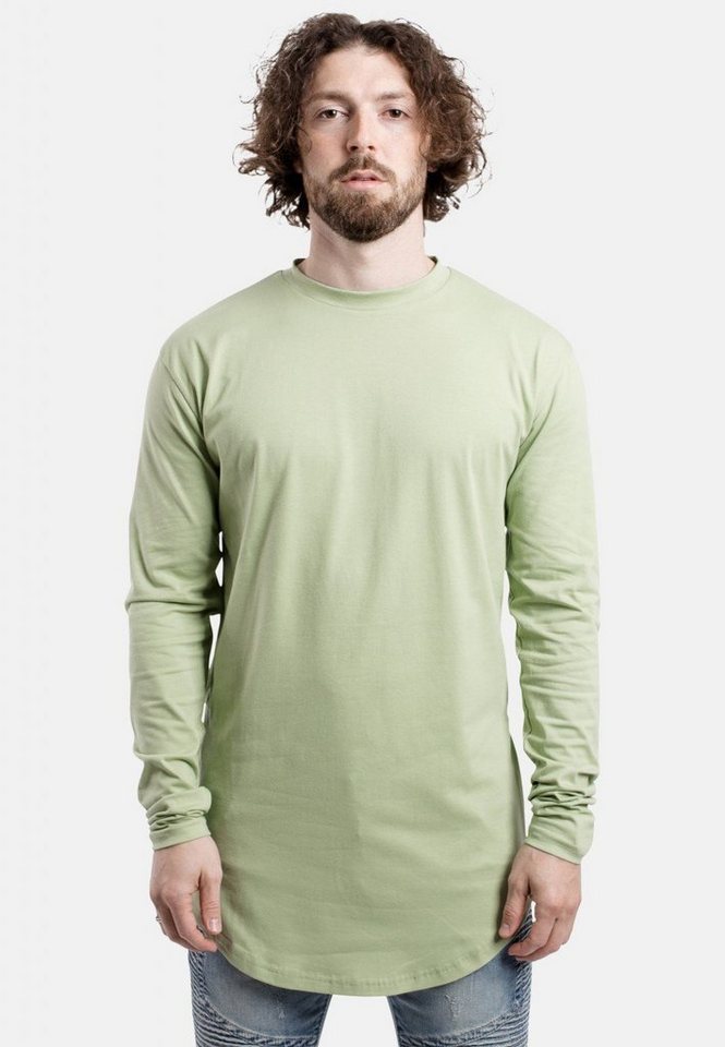 Blackskies T-Shirt Side Zip Langarm Longshirt T-Shirt Sage Green Large von Blackskies