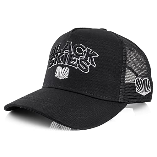 Blackskies Team Baseball Cap | Herren Damen Schirm Premium Snapback Trucker Mütze Kappe Basecap Kappe Schwarz-Grau von Blackskies