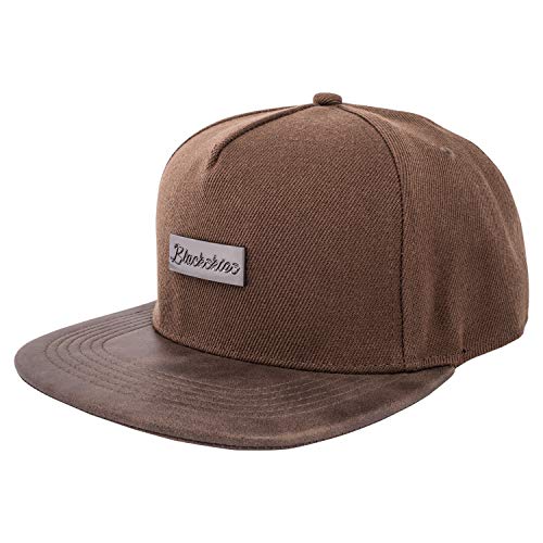 Blackskies® Vanguard Snapback Cap | Herren Damen Baseball Mütze | Kappe Basecap Kunstlederschirm Braun von Blackskies