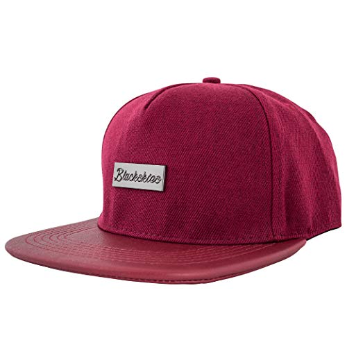 Blackskies Vanguard Snapback Cap Weinrot Herren Baseball Mütze Kappe Suede Kunst-Leder von Blackskies