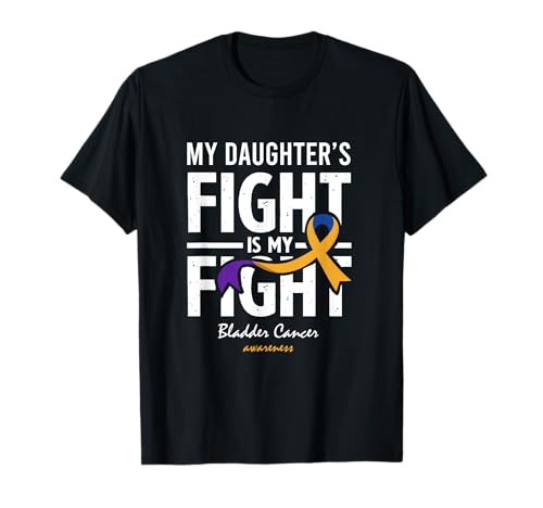 Blasenkrebs Tochter Überlebende Unterstützung Mama Papa T-Shirt Blasenkrebs Tochter Überlebende Unterstützung Mama Papa T-Shirt von Bladder Cancer Supporting Squad Apparels