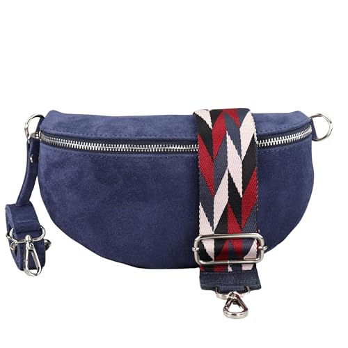 Blade Bauchtasche Damen, Handgemachte Wildledertasche, Crossbody Bag, Gürteltasche Echtes Leder mit 2 abnehmbaren/verstellbaren breiten Gürteln, Umhängetasche aus Italien, Geschenk für Sie -Navy Blade Bauchtasche Damen, Handgemachte Wildledertasche, Crossbody Bag, Gürteltasche Echtes Leder mit 2 abnehmbaren/verstellbaren breiten Gürteln, Umhängetasche aus Italien, Geschenk für Sie -Navy von Blade