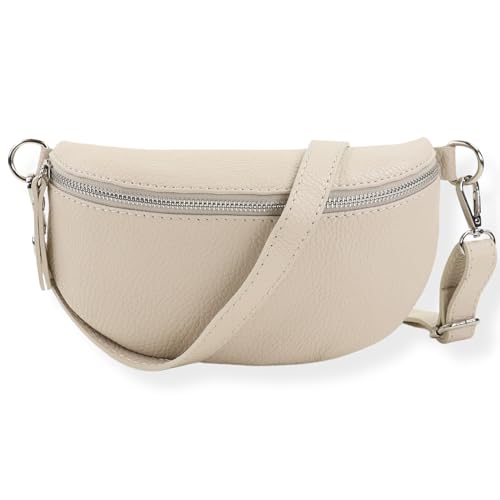 Blade Bauchtasche Damen Echtleder, stylische Gürteltasche Damen mit 2 gemusterten und Leder abnehmbaren & verstellbaren Breiten Gürteln, Crossbody Bag Damen, Hochwertige Brusttasche für Frauen von Blade