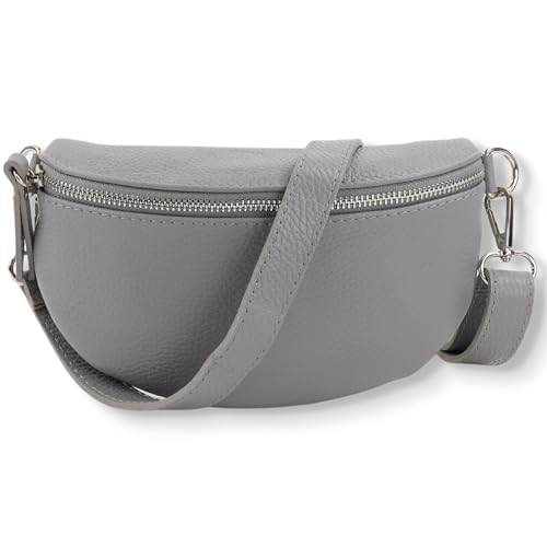 Blade Bauchtasche Damen Echtleder, stylische Gürteltasche Damen mit 2 gemusterten und Leder abnehmbaren & verstellbaren Breiten Gürteln, Crossbody Bag Damen, Hochwertige Brusttasche für Frauen von Blade