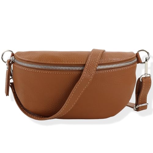 Blade Bauchtasche Damen Echtleder, stylische Gürteltasche Damen mit Leder abnehmbaren & verstellbaren Breiten Gürtel, Crossbody Bag Damen, Hochwertige Brusttasche für Frauen von Blade