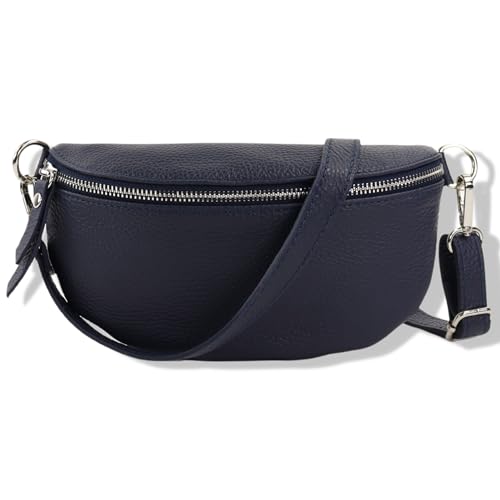 Blade Bauchtasche Damen Echtleder, stylische Gürteltasche Damen mit Leder abnehmbaren & verstellbaren Breiten Gürtel, Crossbody Bag Damen, Hochwertige Brusttasche für Frauen-Navy Blade Bauchtasche Damen Echtleder, stylische Gürteltasche Damen mit Leder abnehmbaren & verstellbaren Breiten Gürtel, Crossbody Bag Damen, Hochwertige Brusttasche für Frauen-Navy von Blade