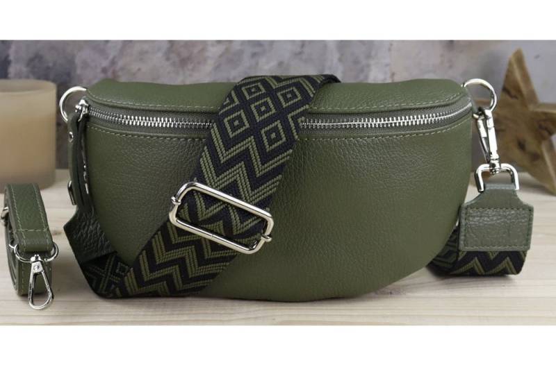 Blade Bauchtasche Damen Echtleder Umhängetasche Brusttasche Gürteltasche, als Schultertasche tragbar mit Verstellbare Schultergurte von Blade