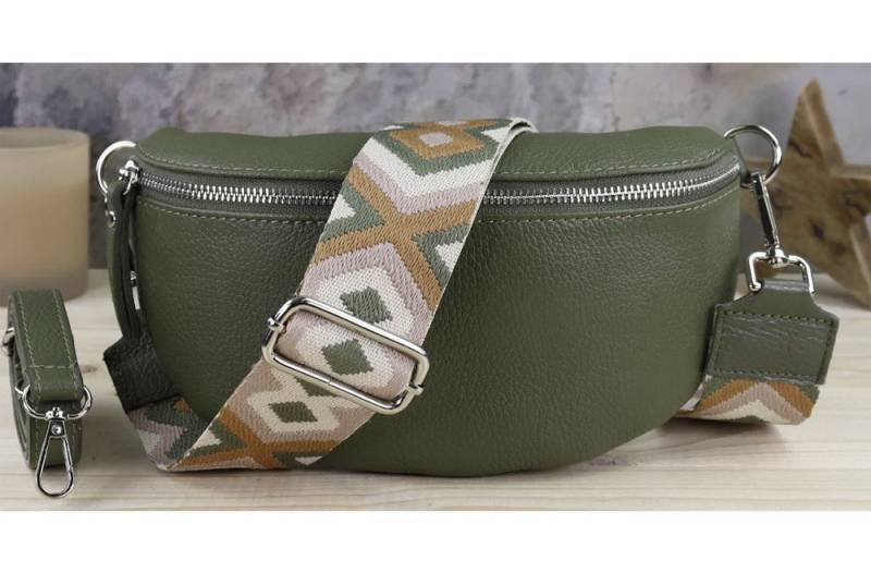 Blade Bauchtasche Damen Echtleder Umhängetasche Brusttasche Gürteltasche, als Schultertasche tragbar mit Verstellbare Schultergurte von Blade