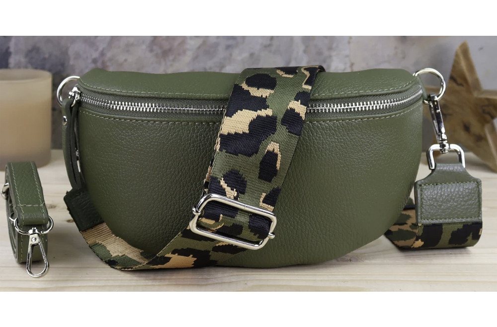 Blade Bauchtasche Damen Echtleder Umhängetasche Brusttasche Gürteltasche, als Schultertasche tragbar mit Verstellbare Schultergurte von Blade