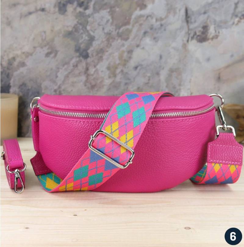 Blade Umhängetasche Bauchtasche Damen Echtleder Umhängetasche Brusttasche Gürteltasche, als Schultertasche, CrossOver, Umhängetasche tragbar von Blade