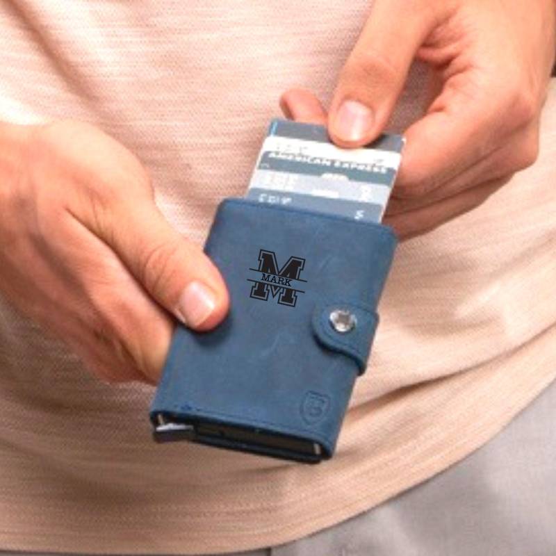 Geldbeutel Handgemacht Echt Leder, Personalisierte Brieftasche Mit Gravur, Pop-Up Kreditkartenetui Aus Geschenk Zum Valentinstag von BladeLeather