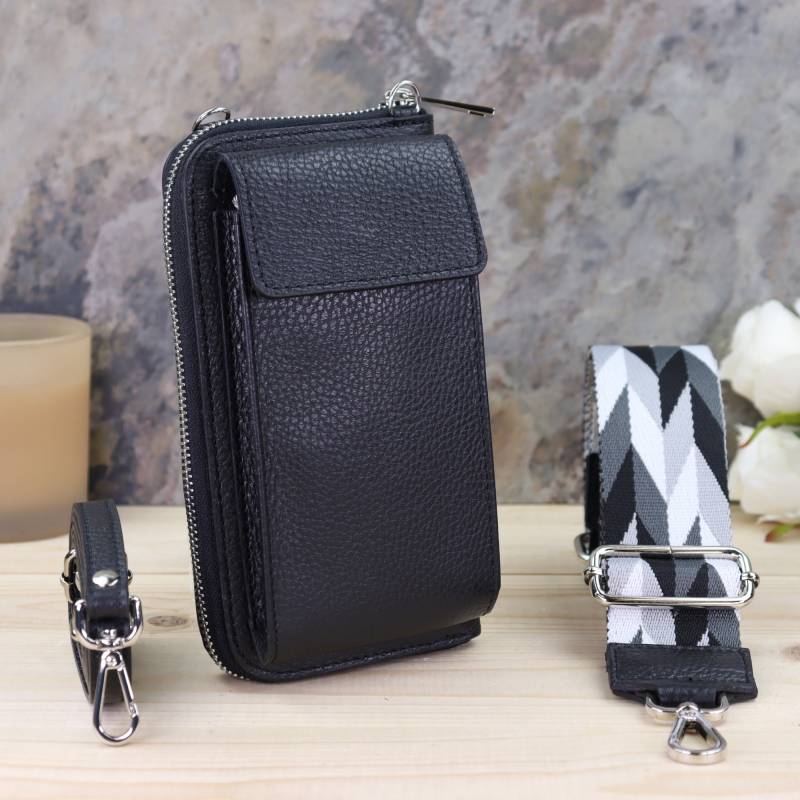Kleine Crossbody Handy Geldbörse Frauen, Valentinstag, Mini Messenger Schulter Handtasche Wallet Mit Kartenschlitzen Leder Und Gemustert von BladeLeather