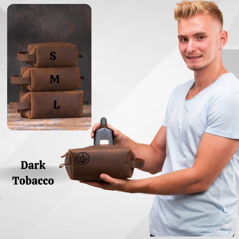 Leder Kulturbeutel Personalisiertes Geschenk Dopp Kit, Personalisierte Bräutigam Geschenk, Kulturtasche Custom Für Männer von BladeLeather