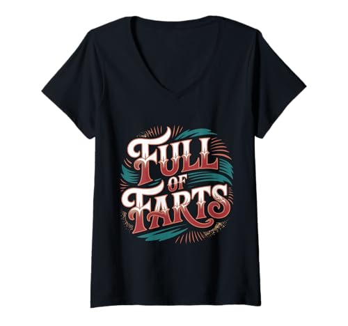 Damen Full of Farts Verdauungsgaswitz - T-Shirt mit V-Ausschnitt Damen Full of Farts Verdauungsgaswitz - T-Shirt mit V-Ausschnitt von Blähungen Humorgas lacht