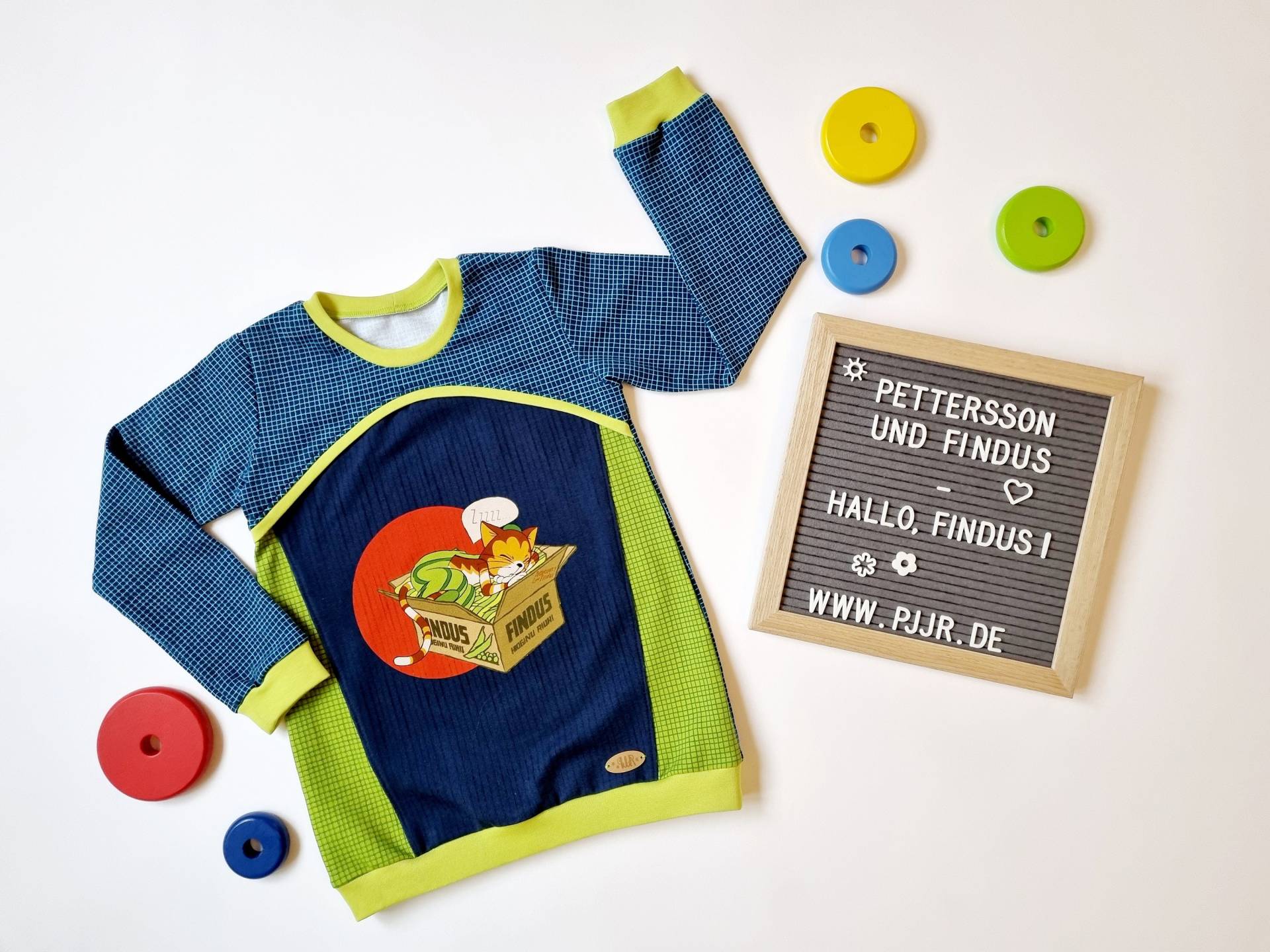 Pullover, Pettersson Und Findus - Hallo, Findus, Sweat, Sweatshirt, Größe 104/110 von Blagenwerk