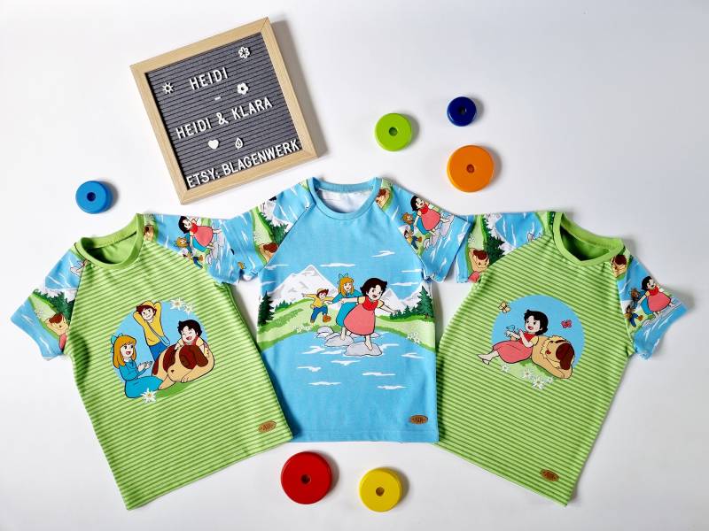 T-Shirt "Heidi - Heidi & Klara" in Verschiedenen Größen von Blagenwerk
