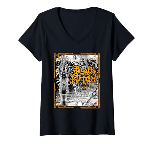 Damen The Blair Witch Project Heavy Metal Album Poster Horror T-Shirt mit V-Ausschnitt von Blair Witch Project