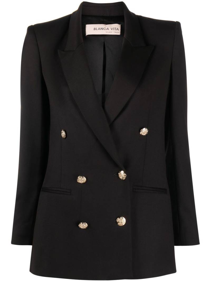 Blanca Vita Blazer mit steigendem Revers - Schwarz von Blanca Vita