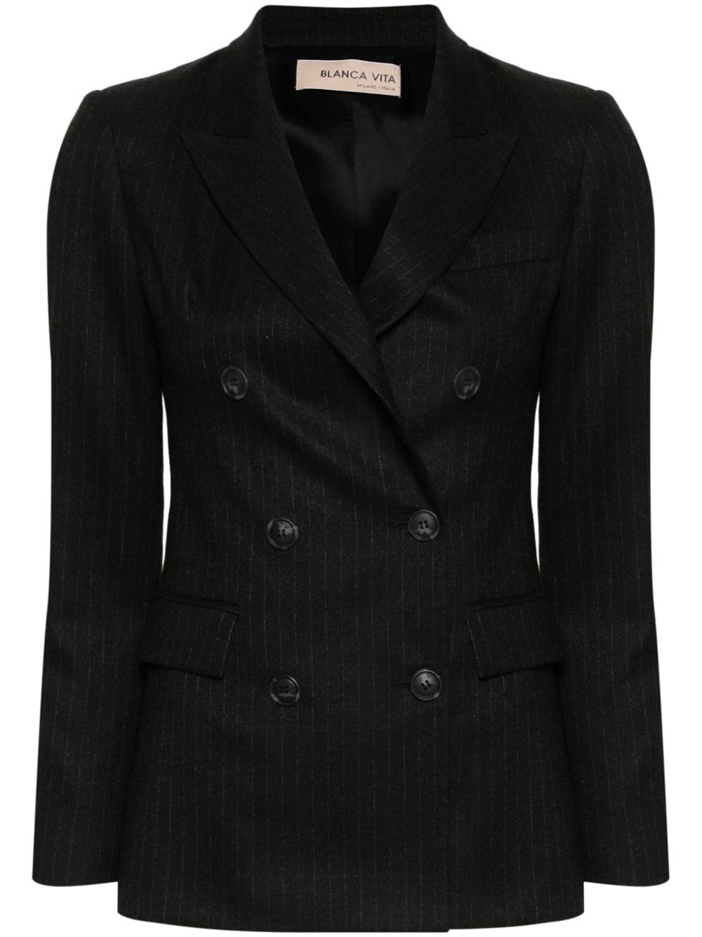 Blanca Vita Godezia Blazer mit Nadelstreifen - Schwarz von Blanca Vita